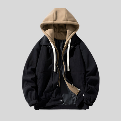 Men's Zip-Up Hooded Jacket | Outerwear