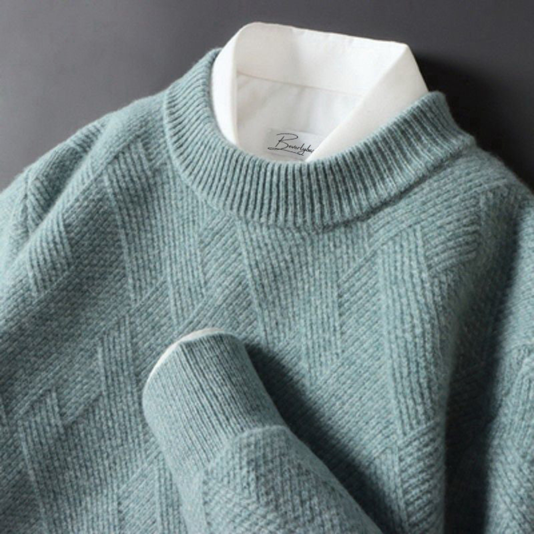Men's Patterned Knit Sweater | Cozy