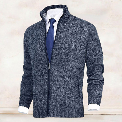 Matthew | Men's Zipper Knit Cardigan | Casual