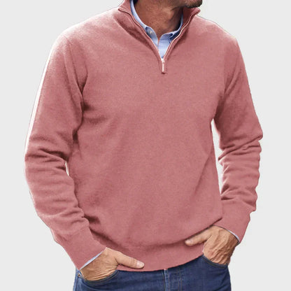 Frederico | Italian cashmere sweater for men with zipper.