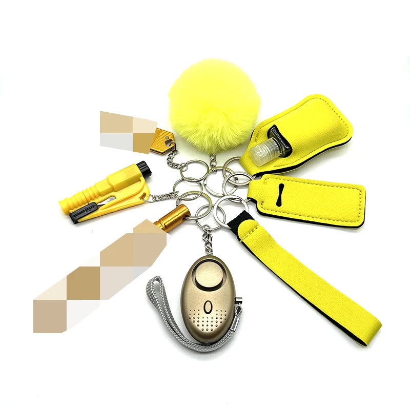 9-Piece Self Defense Kit for Women with Alarm, Whistle, and Compact Safety Tools - Portable Keychain Set 0