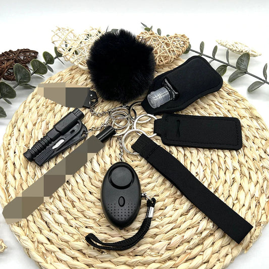 9-Piece Self Defense Kit for Women with Alarm, Whistle, and Compact Safety Tools - Portable Keychain Set 1
