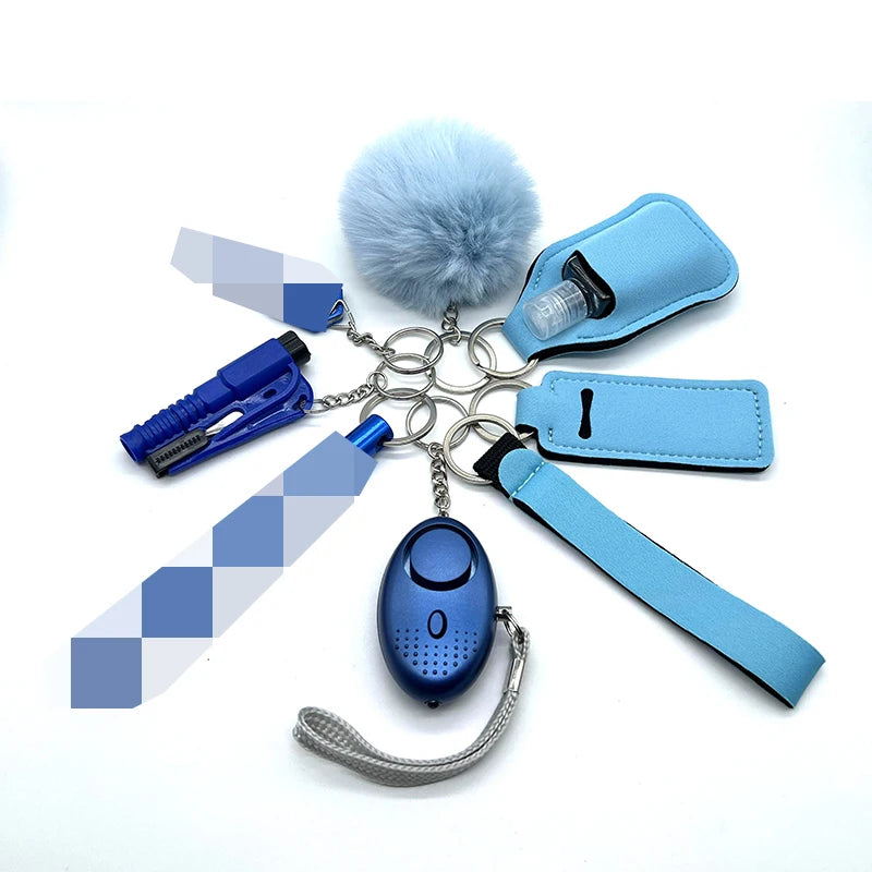 9-Piece Self Defense Kit for Women with Alarm, Whistle, and Compact Safety Tools - Portable Keychain Set 2