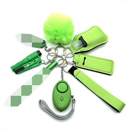 9-Piece Self Defense Kit for Women with Alarm, Whistle, and Compact Safety Tools - Portable Keychain Set 3