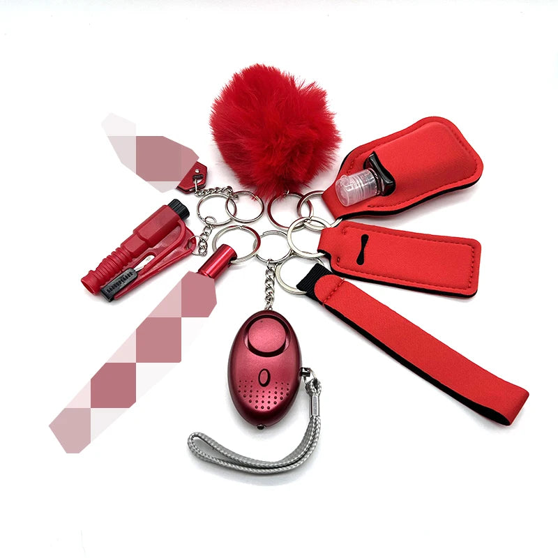 9-Piece Self Defense Kit for Women with Alarm, Whistle, and Compact Safety Tools - Portable Keychain Set 6
