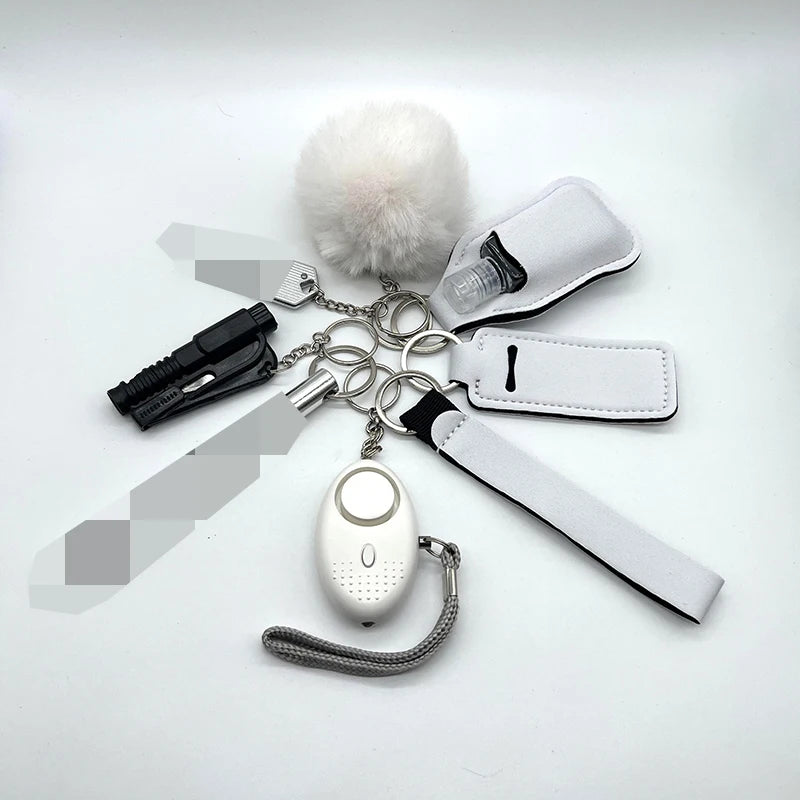 9-Piece Self Defense Kit for Women with Alarm, Whistle, and Compact Safety Tools - Portable Keychain Set 7