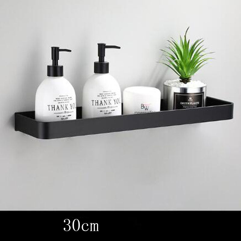 Black Space Aluminum Wall Shelf – Modern Minimalist Bathroom Storage Solution 3