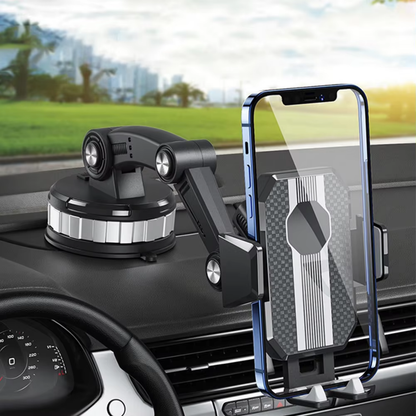 Car Phone Holder with Strong Suction Cup and 360° Rotation – One-Handed Mount for Smartphones 0