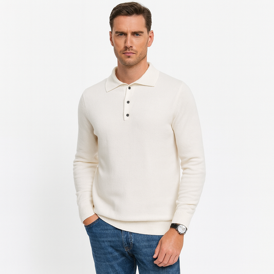 Lorenzo | Cashmere Long Sleeve Polo