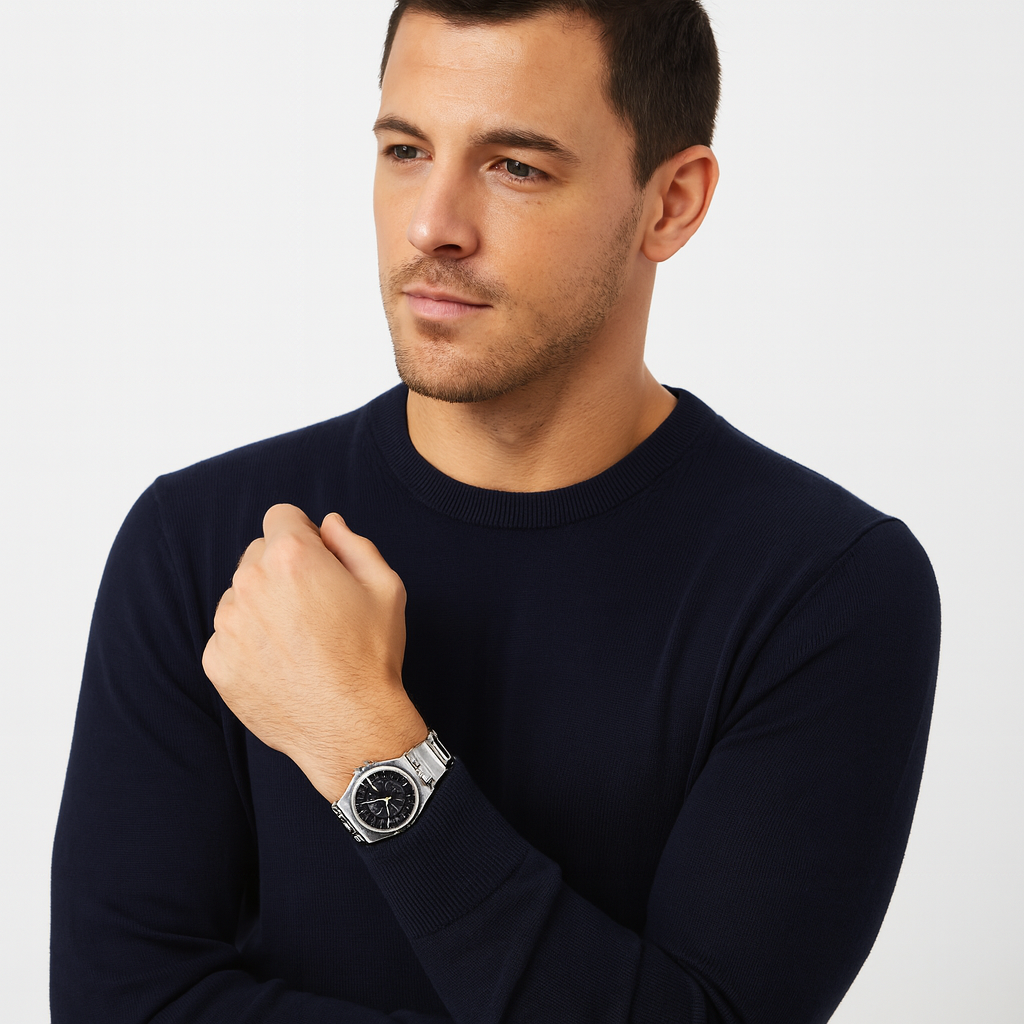 René 43MM Stainless Steel Watch