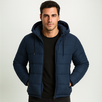 Men’s Winter Hooded Zip-Up Padded Jacket | Coat