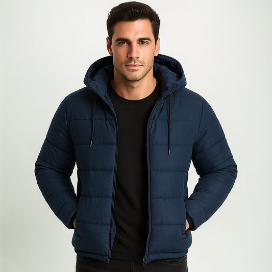 Men’s Winter Hooded Zip-Up Padded Jacket | Coat