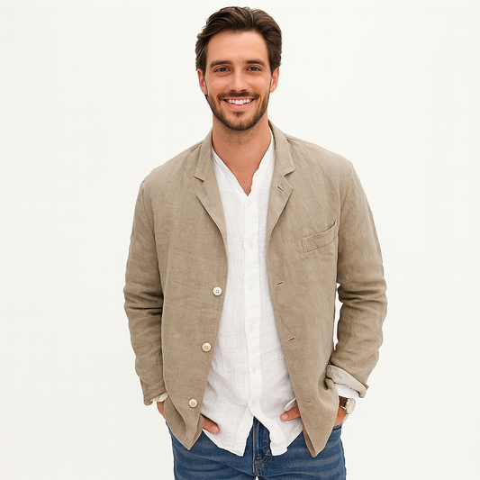 Men's Casual Linen Blazer | Lightweight & Breathable