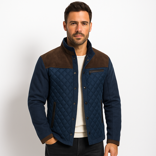 Men’s Quilted Button-Up Jacket | Modern