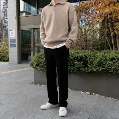 Wool Buttoned Polo
