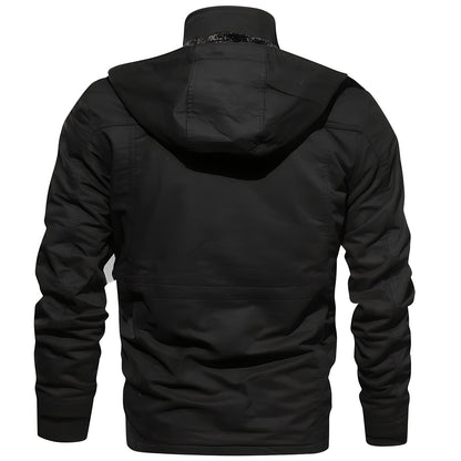 Men’s Multi-Pocket Zip-Up Military Jacket | Outerwear
