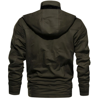 Men’s Multi-Pocket Zip-Up Military Jacket | Outerwear