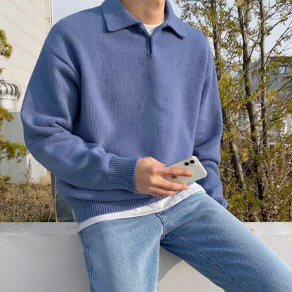 Wool Buttoned Polo