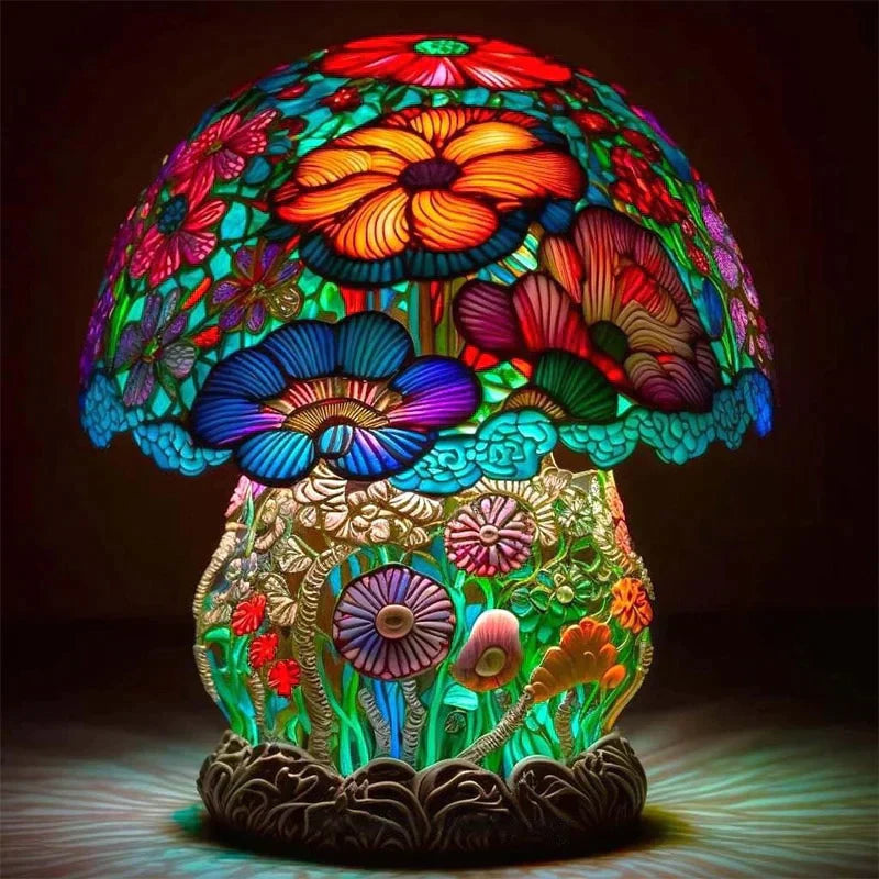 Handcrafted Stained Glass Lamp – Vibrant Decorative Lighting for Home 1