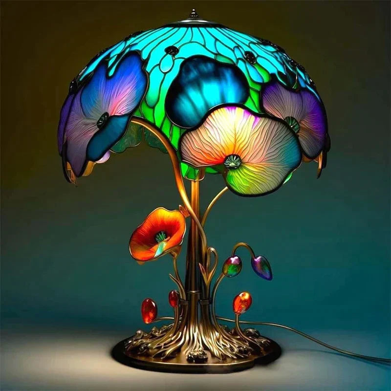 Handcrafted Stained Glass Lamp – Vibrant Decorative Lighting for Home 2