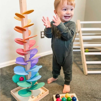Interactive Colorful Murmur Tower for Sensory Development – Eco-Friendly Wooden Toy 0