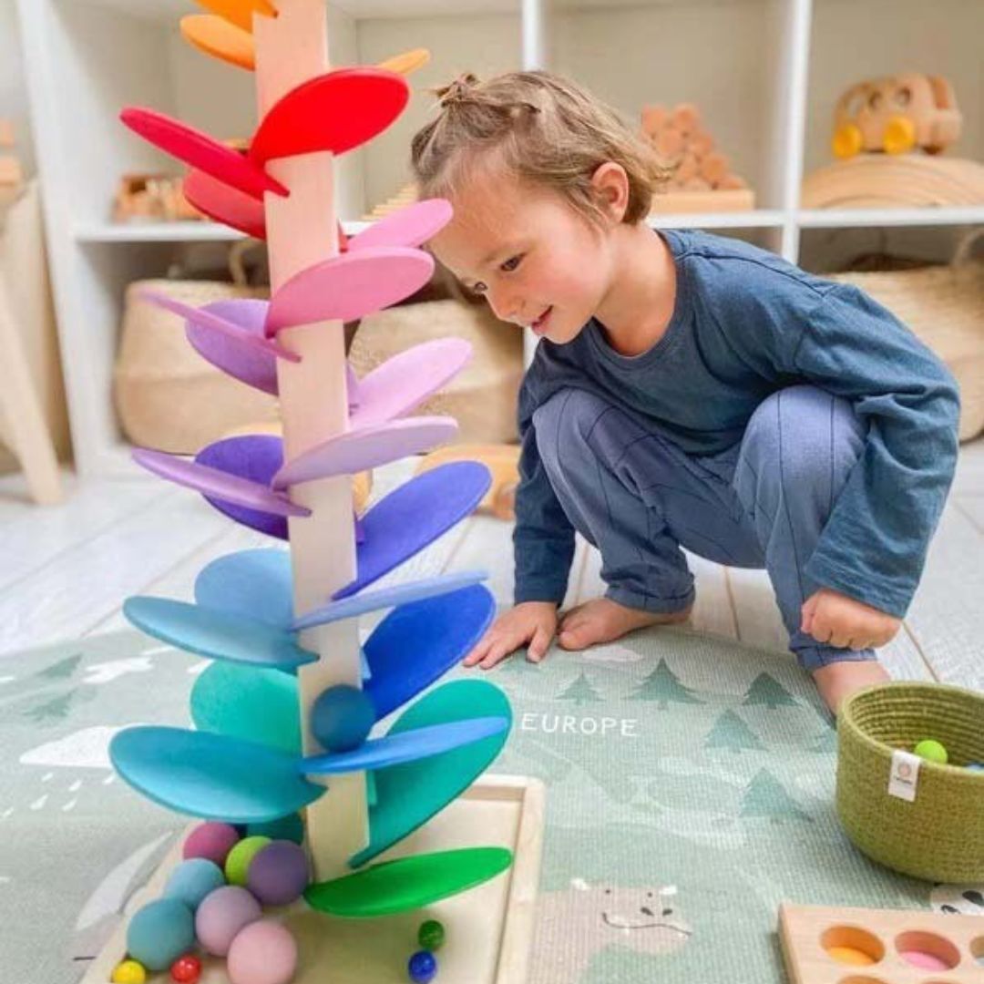Interactive Colorful Murmur Tower for Sensory Development – Eco-Friendly Wooden Toy 2
