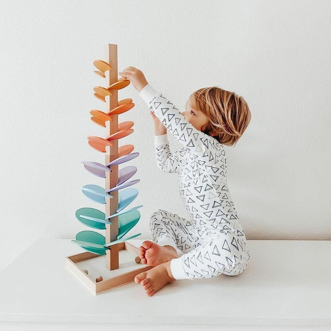 Interactive Colorful Murmur Tower for Sensory Development – Eco-Friendly Wooden Toy 3