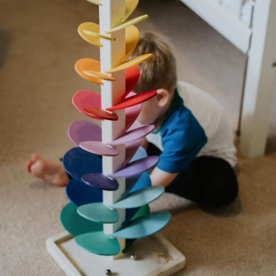 Interactive Colorful Murmur Tower for Sensory Development – Eco-Friendly Wooden Toy 4