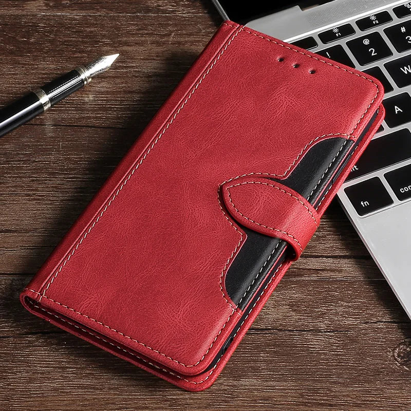 Magnetic Leather Wallet Phone Case for iPhone with Card Holder – Stylish Protection and Secure Closure 6