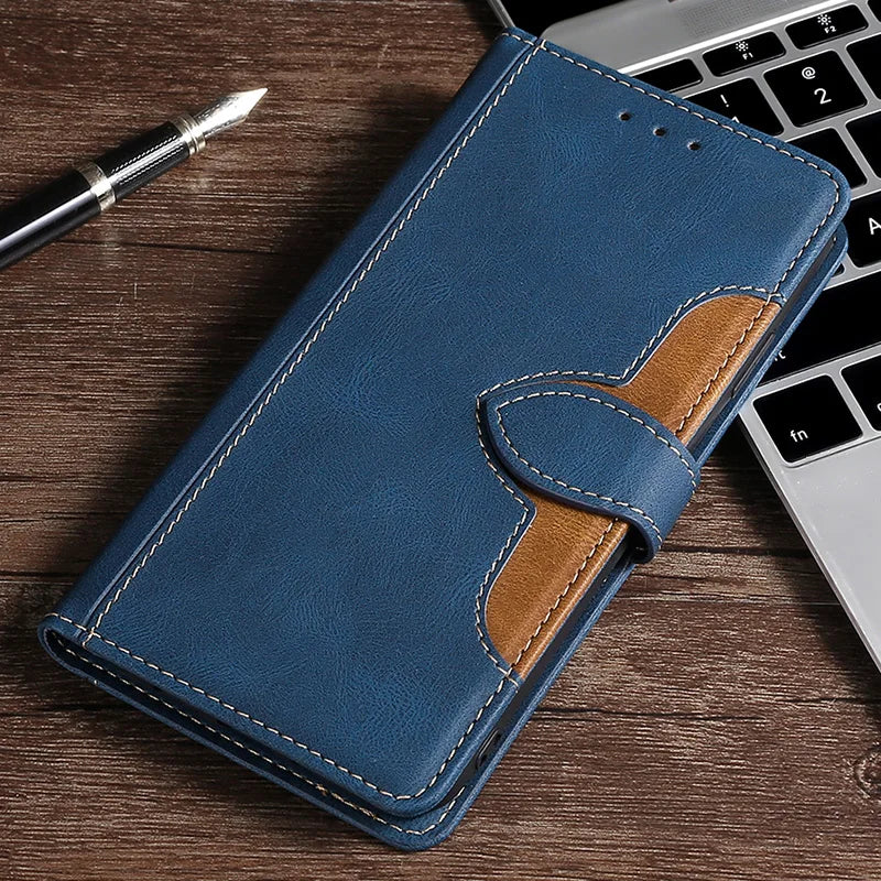 Magnetic Leather Wallet Phone Case for iPhone with Card Holder – Stylish Protection and Secure Closure 7