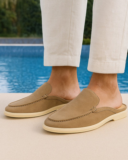 Men's Suede Slip On Mules