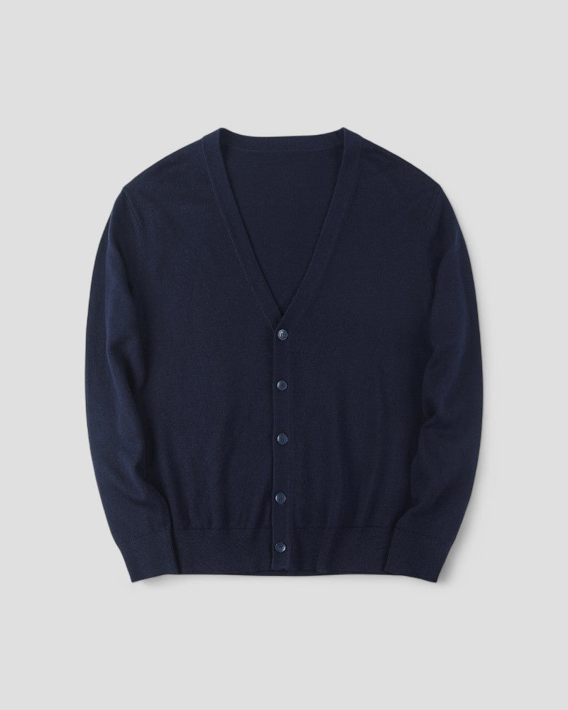 Men's Lightweight Knitted Cardigan With Buttons
