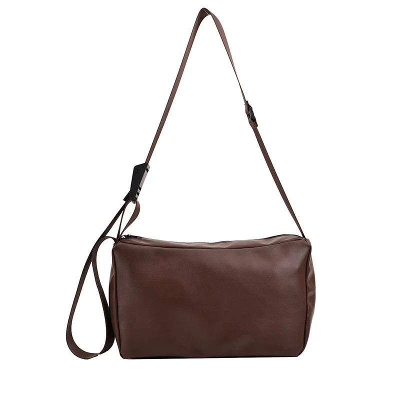 Leren Crossbody Tas voor Dames - Echt Leer, Zwart, Cognac en Donkerbruin