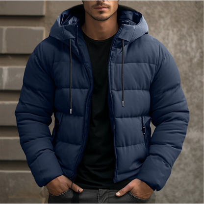 Men’s Winter Hooded Zip-Up Padded Jacket | Coat