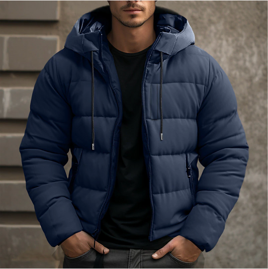 Men’s Winter Hooded Zip-Up Padded Jacket | Coat