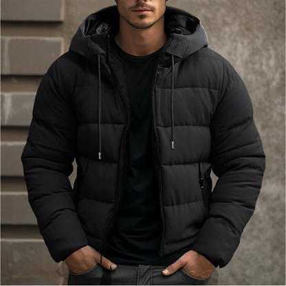 Men’s Winter Hooded Zip-Up Padded Jacket | Coat