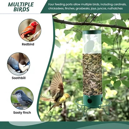 Squirrel Proof Bird Feeder with Large Seed Capacity – Durable Hanging Outdoor Feeder for Birds 5