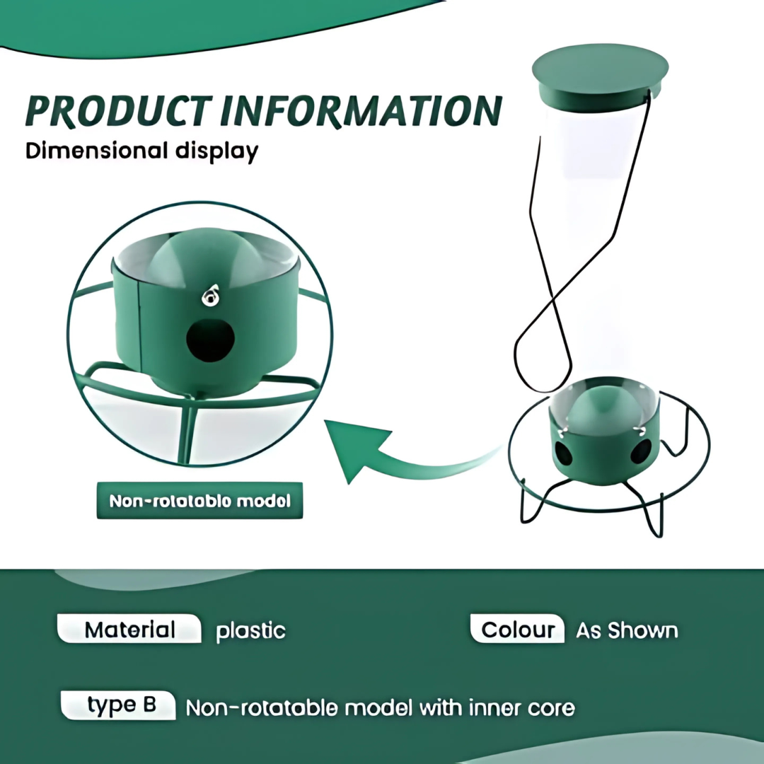 Squirrel Proof Bird Feeder with Large Seed Capacity – Durable Hanging Outdoor Feeder for Birds 6