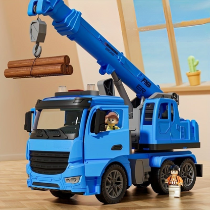 Toy Construction Crane Truck with Lights and Sounds – Movable Arm for Interactive Play, Durable Plastic, 3 Years and Up 3
