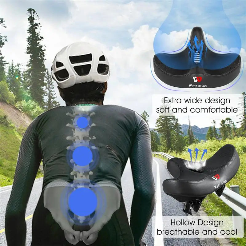 Ultra-Comfort Bike Saddle with Ergonomic Padding and Breathable Design for Mountain and Road Bikes 2