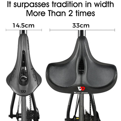 Ultra-Comfort Bike Saddle with Ergonomic Padding and Breathable Design for Mountain and Road Bikes 4