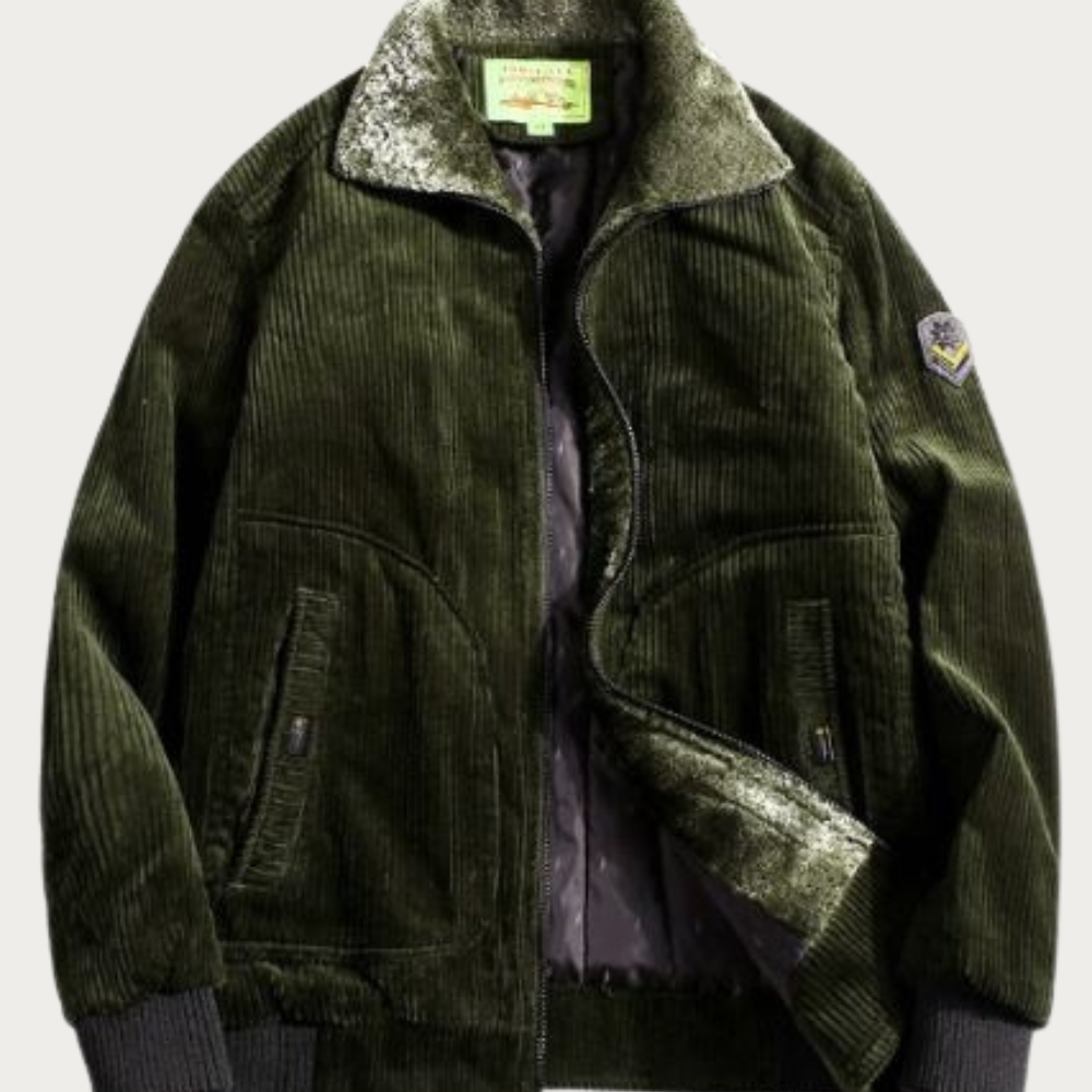 Men’s Corduroy Zip-Up Jacket | Warm
