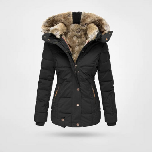 Women's Insulated Puffer Parka Jacket for Winter Warmth and Style 0