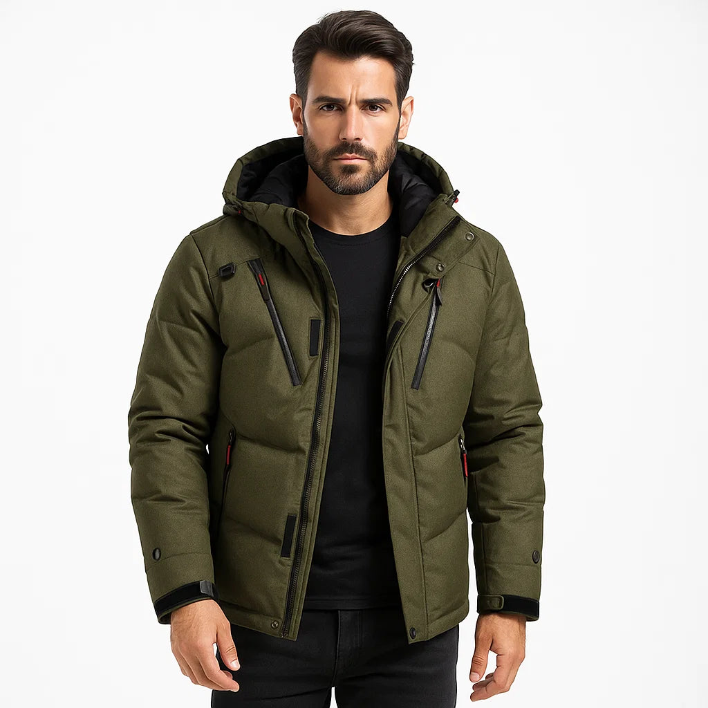 Men's Hooded Puffer Coat | Warm