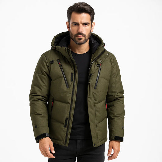 Men's Hooded Puffer Coat | Warm