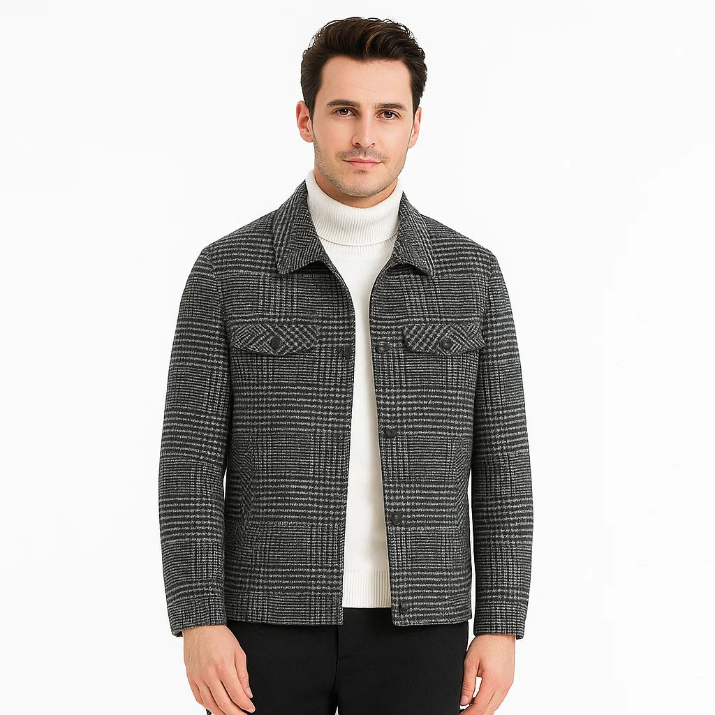 Men’s Plaid Checkered Jacket | Coat