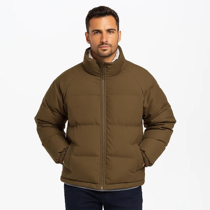 Men’s Zip-Up Warm Quilted Puffer Jacket | Outerwear
