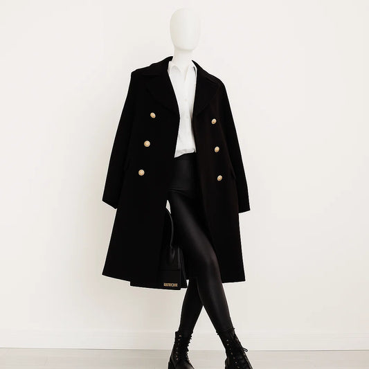 Women’s Double-Breasted Coat | Classic Chic Style
