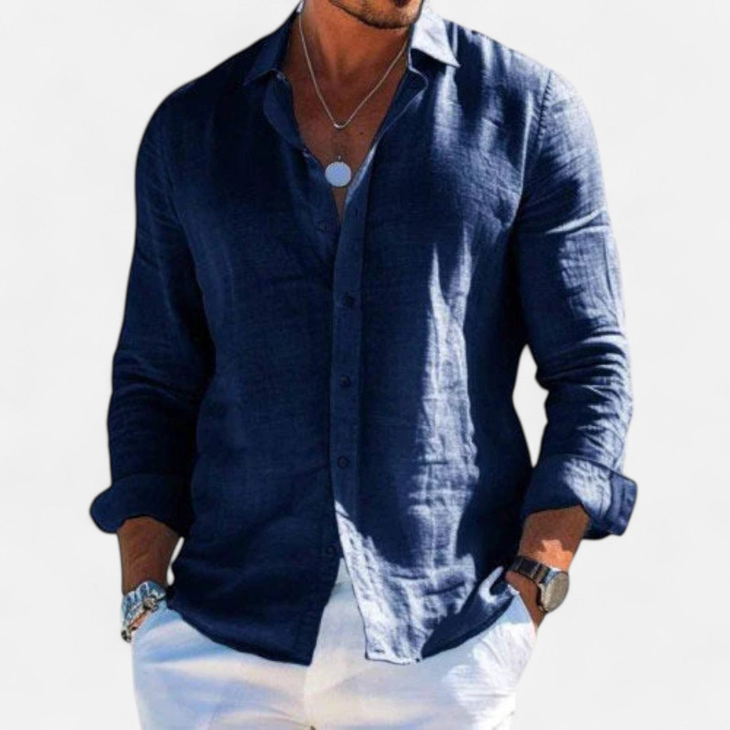 Men’s Cotton-Linen Casual Shirt – Effortless Comfort, Timeless Style
